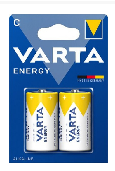 Blister 2x Pilhas Alcalinas Energy C / LR14 1,5V - VARTA