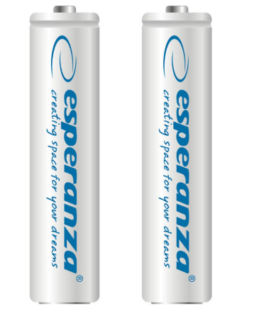 Blister 2x Pilhas Recarregáveis Ni-MH AAA 1000mAh - ESPERANZA