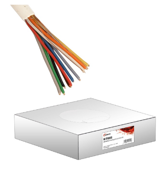 Bobine Cabo Branco 10 Condutores 0,22mm² (7 x 0,20 mm²) - 100 mts