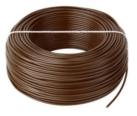 Bobine Fio Eléctrico Multifilar 0,5mm² H05V-K Castanho (100 mts)