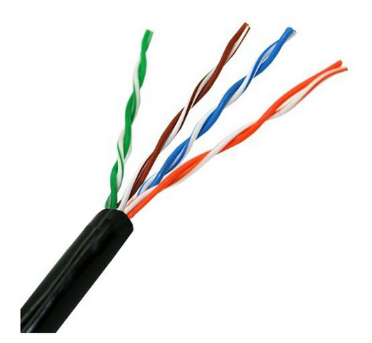 Bobine de Cabo de Rede RJ45 UTP Cat.5e Preto (100 mts) - Nanocable