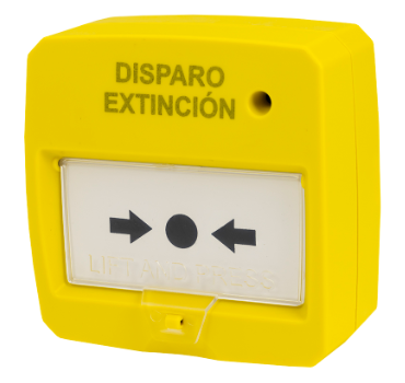 Botão de Alarme de Incêndio Rearmável c/ LED (Amarelo)