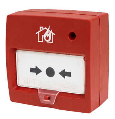 Botão de Alarme de Incêndio Rearmável c/ LED (Vermelho)