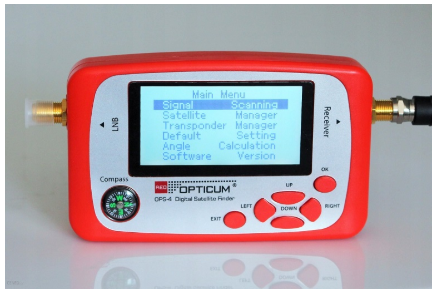 Busca Satélites Digital c/ Bússola SAT-FINDER - OPTICUM