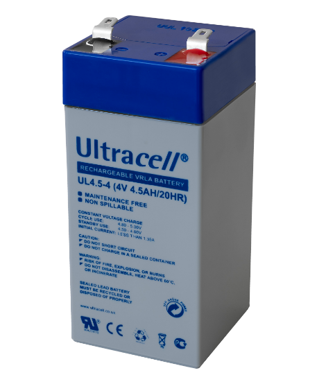 Bateria Chumbo 4V 4,5Ah (48 x 46 x 110 mm) - Ultracell