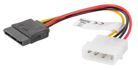 Cabo Adaptador Alimentação Molex Macho p/ SATA Fêmea (15cm) - LANBERG