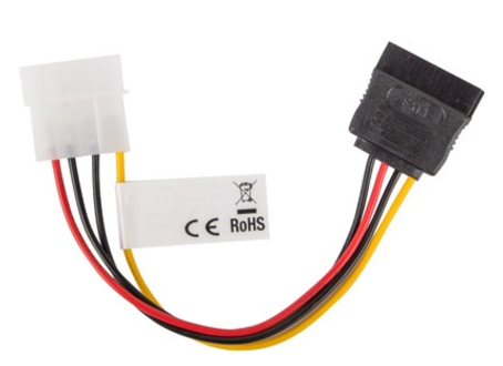 Cabo Adaptador Alimentação Molex Macho p/ SATA Fêmea (15cm) - LANBERG