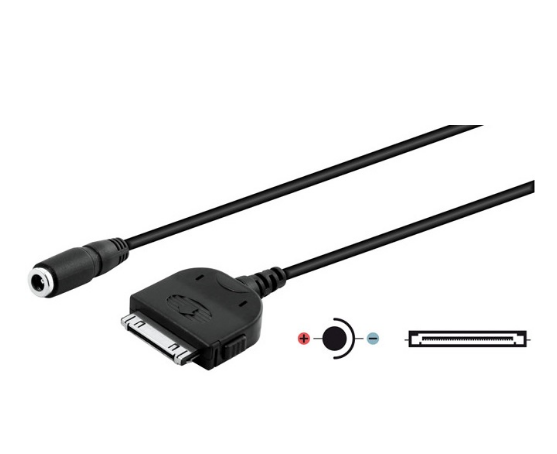 Cabo Adaptador Alimentação (DC Fêmea - Ficha iPod)