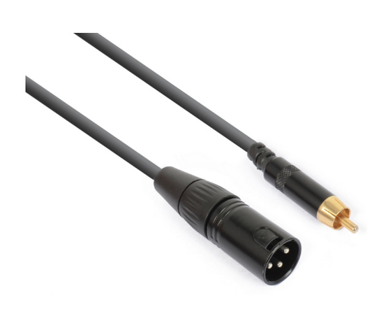 Cabo Adaptador Canon Macho - RCA Macho (15cm) - POWER DYNAMICS CONNEX