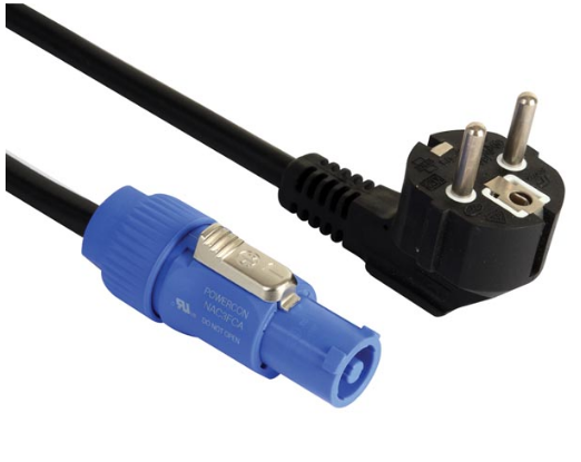 Cabo Alimentação POWERCON - Schuck Macho (5 mts) - POWER DYNAMICS CONNEX CX12-5