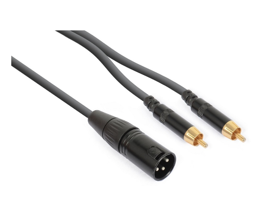 Cabo Canon Macho - 2x RCA Macho (1,5 mts) - POWER DYNAMICS CONNEX