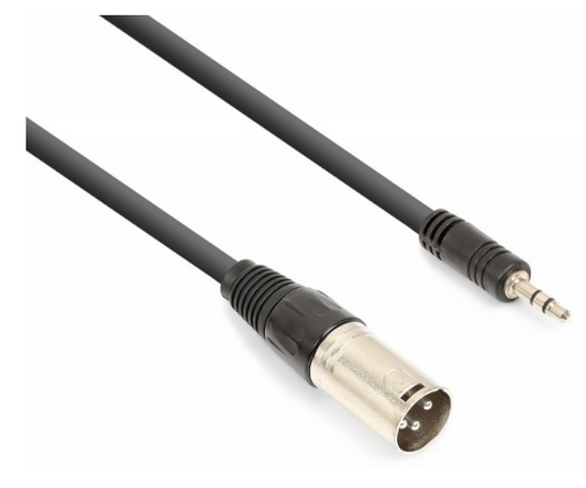 Cabo Canon Macho - Jack 3,5mm Macho Stéreo (50cm) - VONYX
