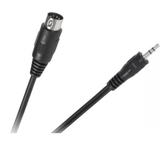 Cabo DIN 5 Pinos Macho - Jack 3,5mm Macho Stereo - 1,2 mts