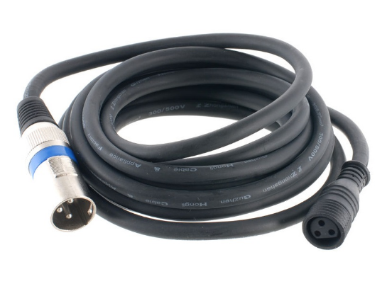 Cabo DMX IP65 Femea p/ Exteriores -> Canon XLR DMX Macho (8 mts) - ACOUSTIC CONTROL