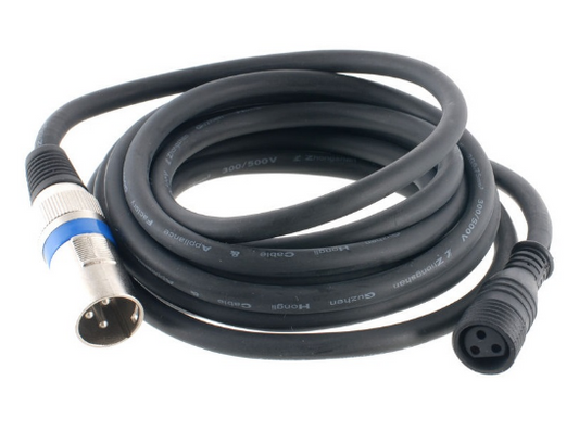 Cabo DMX IP65 Femea p/ Exteriores -> Canon XLR DMX Macho (8 mts) - ACOUSTIC CONTROL