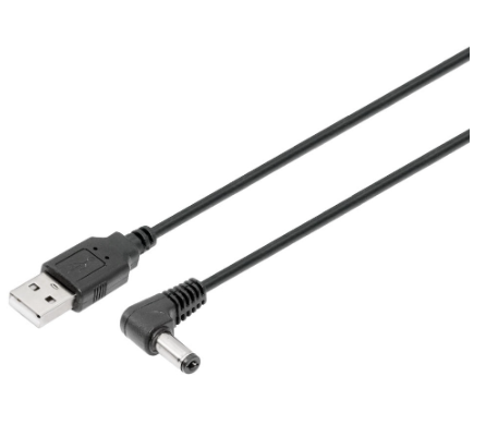Cabo Extensão DC 5,5 x 2,1mm 90º Macho - USB-A Macho (50cm) - NIMO