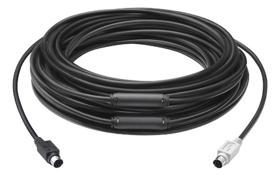 Cabo Extensão Mini-DIN-6 Group p/ Videoconferência (15 metros) - LOGITECH