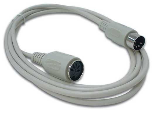 Cabo Extensão Teclado 5 Pin (DIN) Macho - 5 Pin (DIN) Femea - 2 mts