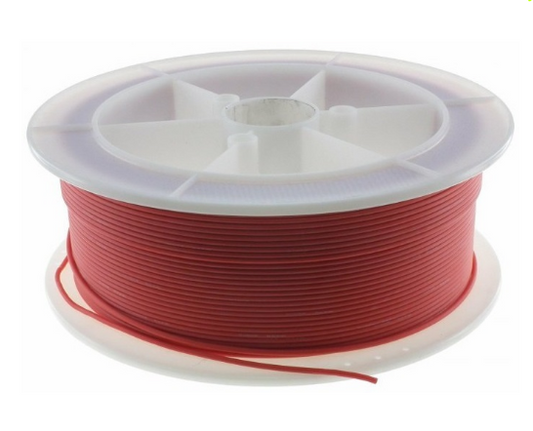 Cabo Flexivel Silicone 22AWG Resistente Altas Temperaturas até 200ºC e até 600V (5 mts) - Vermelho