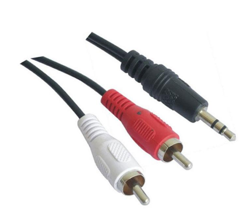 Cabo Jack 3.5mm Stereo Macho - 2x RCA Macho (1,5 mts) - Nanocable
