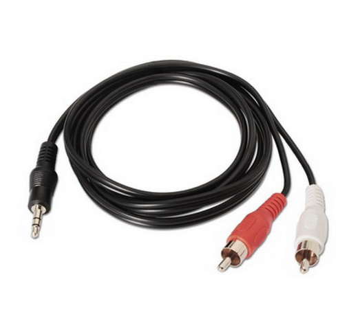 Cabo Jack 3,5mm Macho - 2x RCA Macho (3 mts) - Nanocable