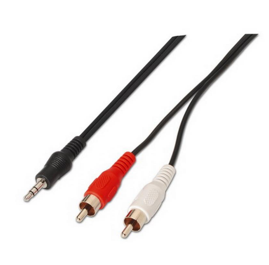 Cabo Jack 3,5mm Macho - 2x RCA Macho (3 mts) - Nanocable