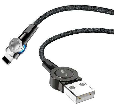 Cabo Magnético USB Macho - Lightning Macho S8 (Preto) 1,20 mts - HOCO