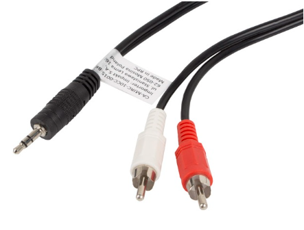 Cabo Mini Jack 3.5mm Macho - 2x RCA Macho (1,5 mts) - LANBERG