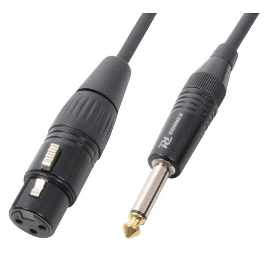 Cabo Profissional Jack 6,3mm Macho Mono - Canon Femea (1,5 mts) - POWER DYNAMICS CONNEX