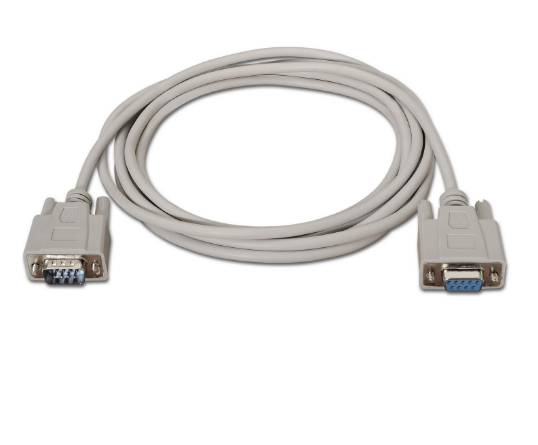 Cabo RS232 DB9 Macho - Fêmea Beige (1,8 mts) - AISENS