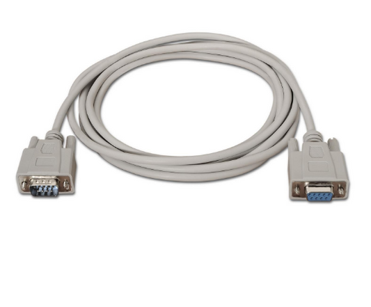 Cabo RS232 DB9 Macho - Fêmea Beige (1,8 mts) - AISENS