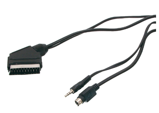 Cabo SCART 21 Pinos -> Jack 3,5 ST. Macho + S-Video (2 mts)