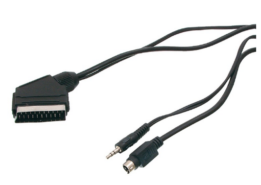 Cabo SCART 21 Pinos -> Jack 3,5 ST. Macho + S-Video (2 mts)