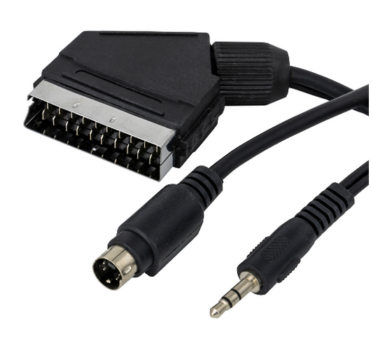 Cabo SCART Macho - S-Video + Jack 3,5mm Stéreo (10 mts)