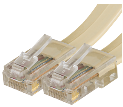 Cabo Telefone RJ45 8 Pinos Creme (4,5 mts)