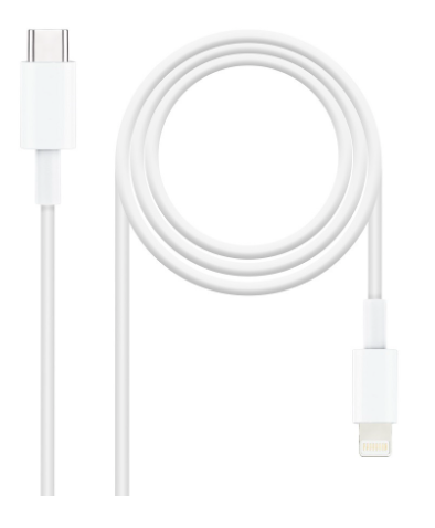 Cabo USB-C Macho - Lightning iPhone Macho (50cm) - Nanocable