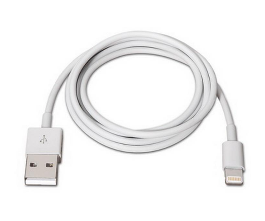 Cabo USB2.0 A Macho -> Lightning iPhone Macho (1 metro) Branco - Nanocable