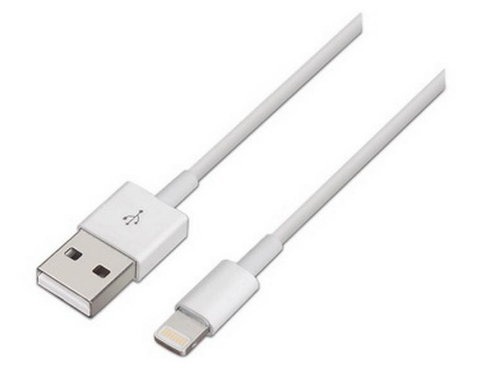 Cabo USB2.0 A Macho -> Lightning iPhone Macho (1 metro) Branco - Nanocable