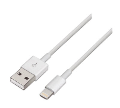 Cabo USB A - Lightning 2.0 Branco (2 mts) - AISENS