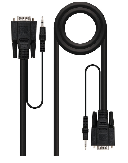 Cabo VGA Macho-Macho c/ Audio Jack 3,5mm (2 mts) - Nanocable