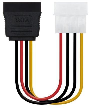 Cabo de Alimentação Interno MOLEX 4pin/M-SATA/F (16cm) - Nanocable