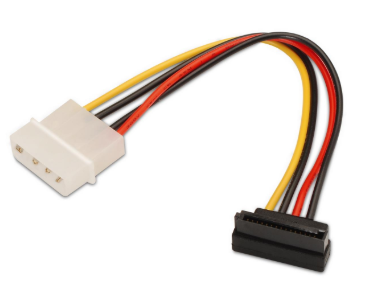 Cabo de Alimentação Molex (4-pin) Fêmea - SATA 15-pin Macho 16cm - AISENS