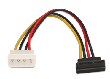 Cabo de Alimentação Molex (4-pin) Fêmea - SATA 15-pin Macho 16cm - AISENS
