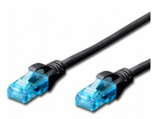 Cabo de Rede RJ45 Cat5e U/UTP Preto (20cm) - EWENT
