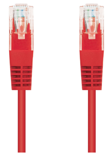 Cabo de Rede RJ45 Cat6 UTP AWG24 Vermelho (30cm) - Nanocable