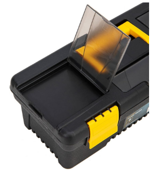 Caixa de Ferramentas Plástico 12" (Amarelo/Preto) - DELI