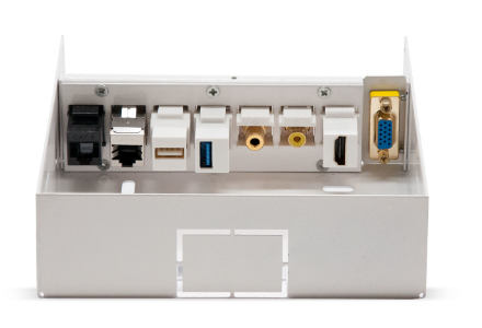 Caixa de Junção c/ Portas VGA + HDMI + JACK 3.5 + RCA + 2x USB + 2x RJ45 (Branco) - NANOCABLE