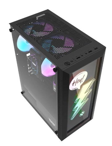 Caixa p/ PC ATX DK180 Graffiti (Preto) - DARKFLASH