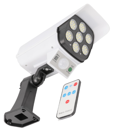 Câmara Falsa Exterior + Candeeiro Solar c/ Sensor Movimento PIR