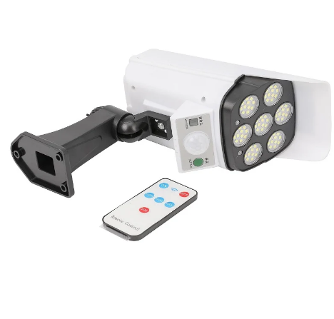 Câmara Falsa Exterior + Candeeiro Solar c/ Sensor Movimento PIR